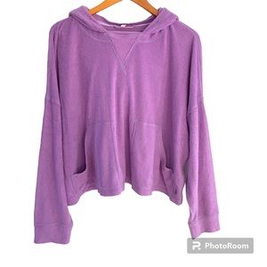 Free People FP Movement Radiant Hoodie Sweatshirt Purple SMALL